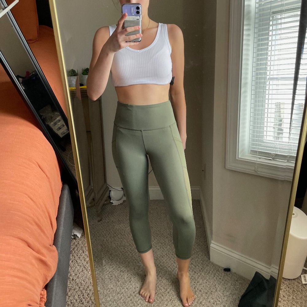 ankle length green leggings